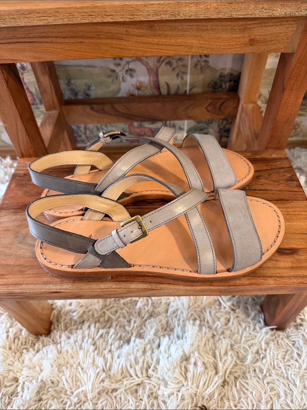 Cole Haan Crisscross Leather Sandals - Picture 3 of 10
